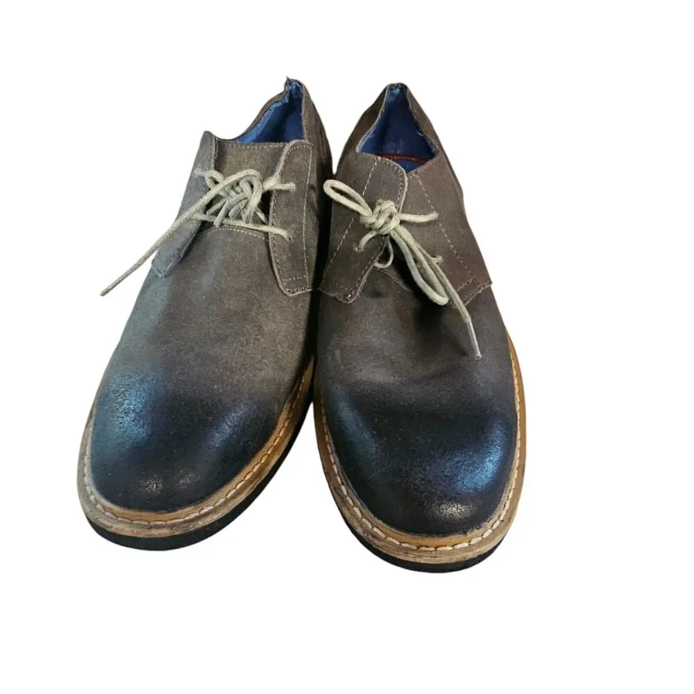 ORIGINAL PENGUIN Shoes Waxy Suede‎ Gray Oxfords Size 9.5